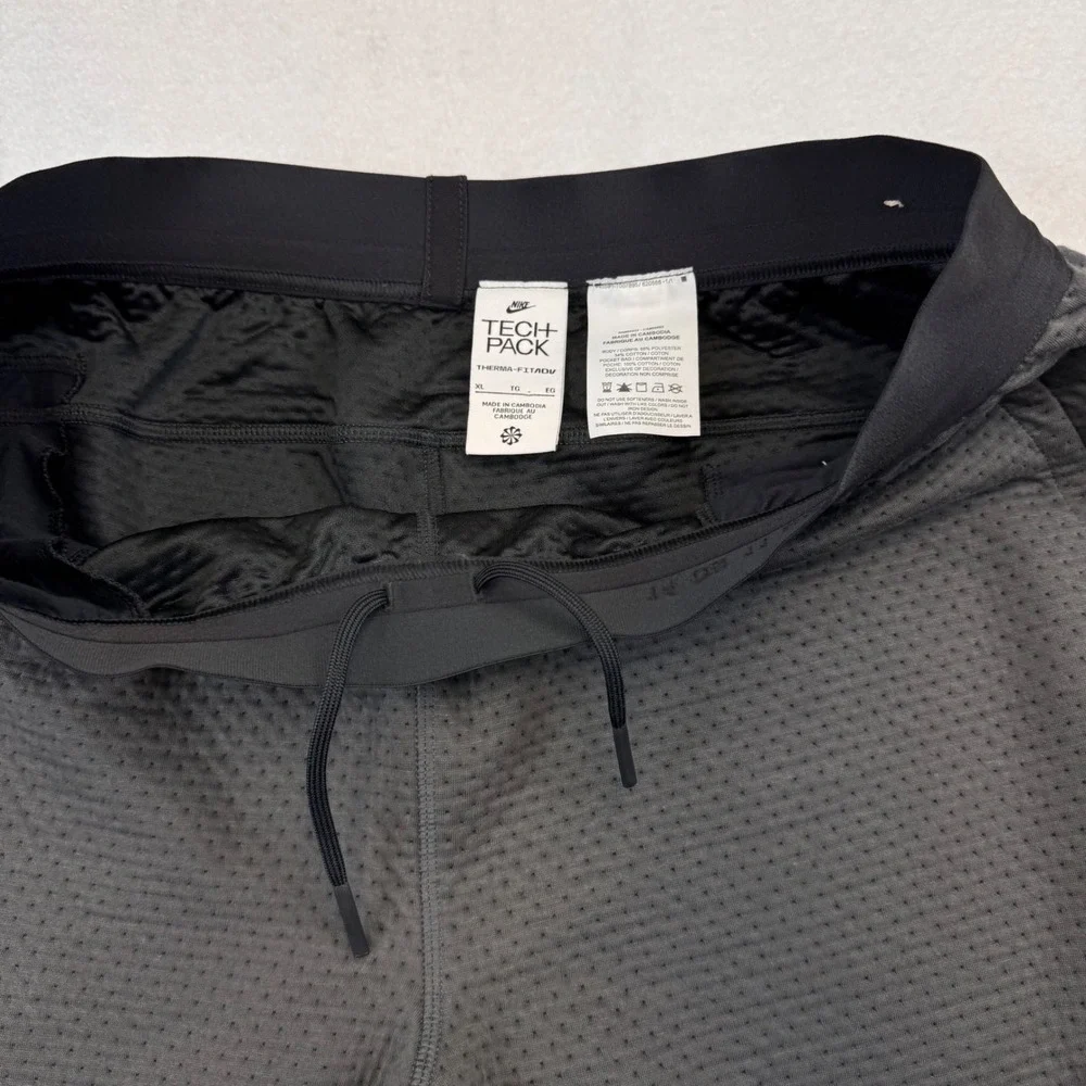 Nike Tech Pack SET Therma-FIT ADV Quilted Hoodie Men Size L‎ Pants XL Dark Gray